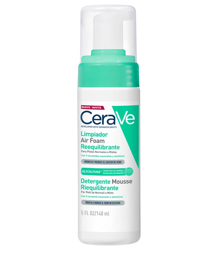 Limpiador Air Foam Reequilibrante para el Rostro | CeraVe