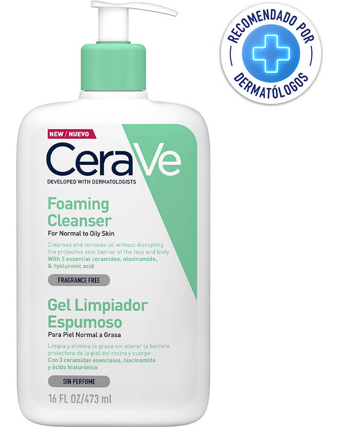 Gel Limpiador Facial Espumoso Para Pieles Normales | Cerave
